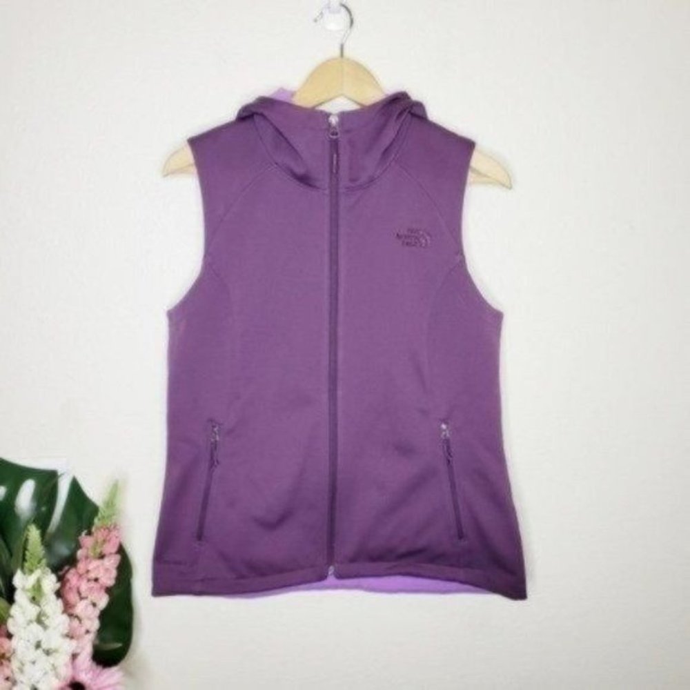 The North Face Purple Canyonwall Hoodie Vest Women's Size Medium - Picture 1 of 7